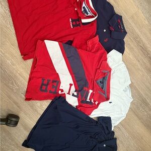 Tommy Hilfiger Red, Navy, and White Polo Collection 7-8/10